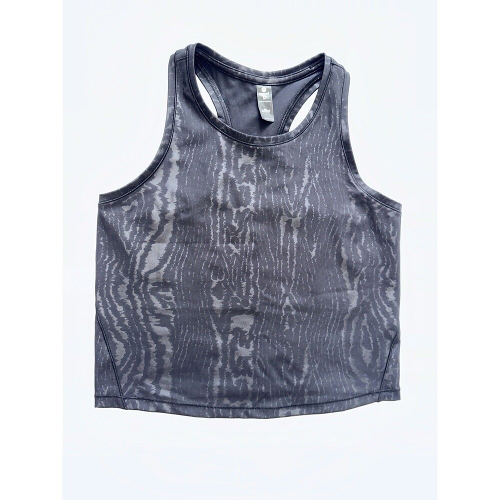90 Degrees By Reflex Black Crackle Cropped Tank Size M